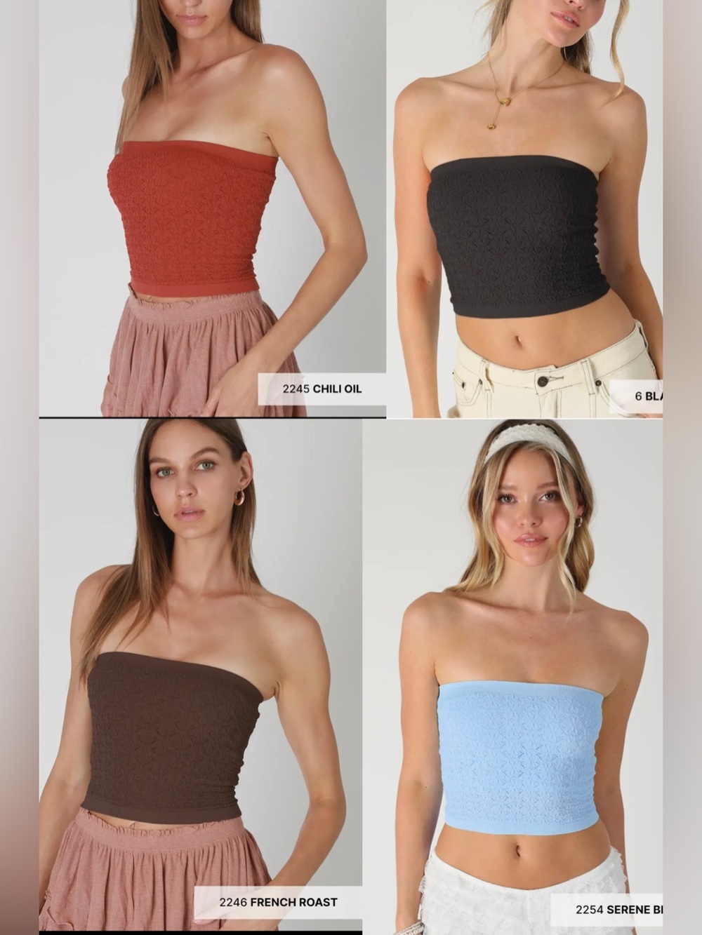 Floral Lace Tube Top